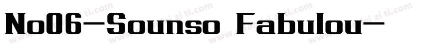 No06-Sounso Fabulou字体转换